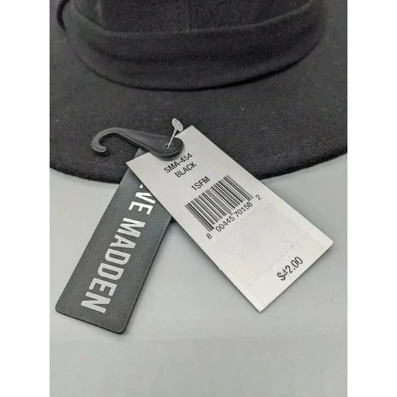 NWT Steve Madden Black Fedora with Black Band Style (O/S, Black) MSRP $42 - Picture 4 of 4